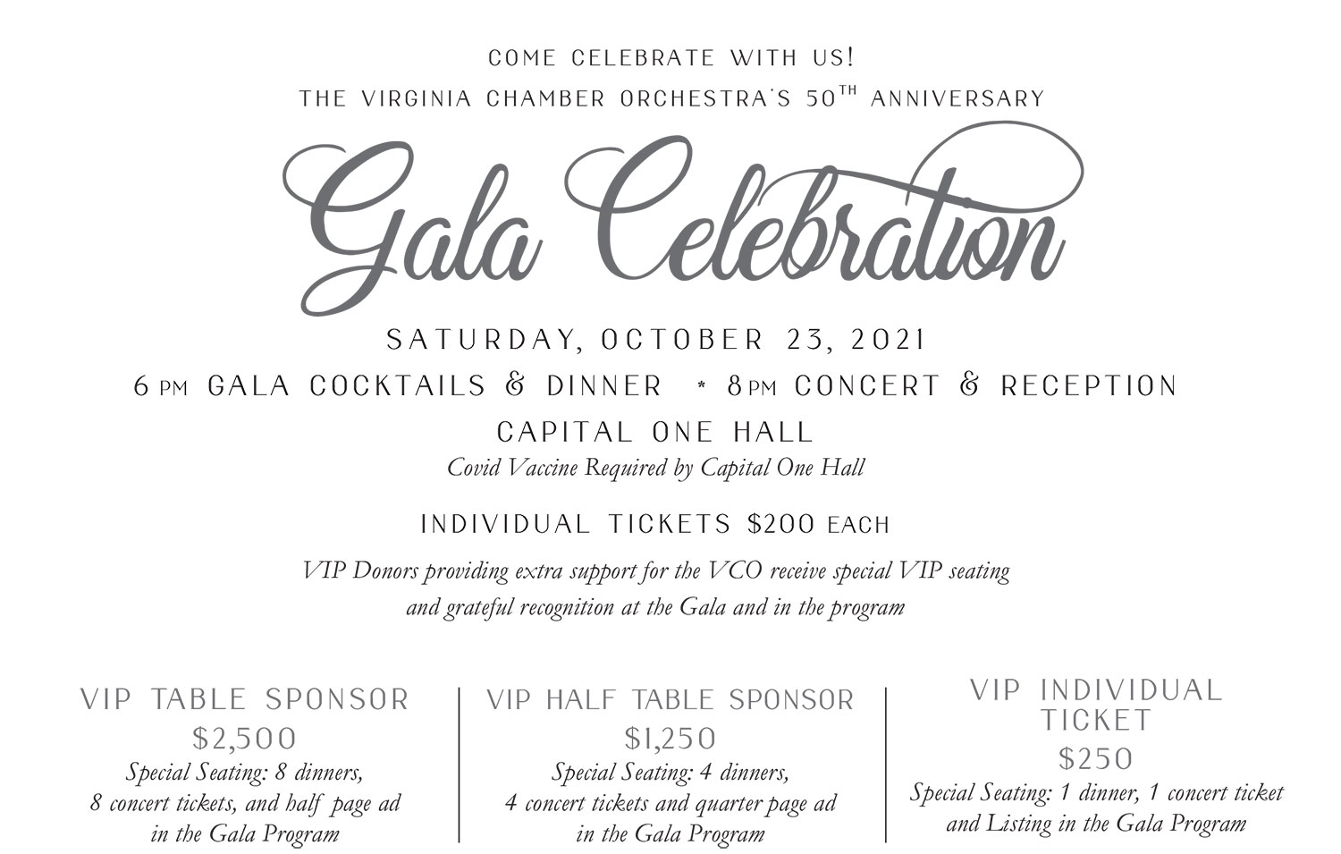 October 23 Gala Invitation – Virginia Chamber Orchestra